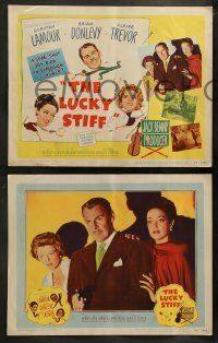 6w263 LUCKY STIFF 8 LCs '48 great image of Dorothy Lamour, Brian Donlevy & Claire Trevor!