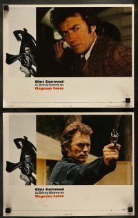 6w526 MAGNUM FORCE 7 LCs '73 great images of Clint Eastwood as Dirty Harry, Hal Holbrook!