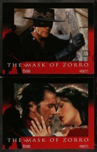 6w276 MASK OF ZORRO 8 LCs '98 Antonio Banderas, sexy Catherine Zeta-Jones, Anthony Hopkins!
