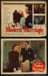 6w286 MODERN MARRIAGE 8 LCs '50 1 out of 3 marriages end in divorce, afraid of love & marriage!