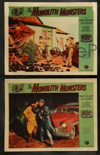 6w722 MONOLITH MONSTERS 4 LCs '57 Grant Williams, Lola Albright, cool sci-fi horror images!