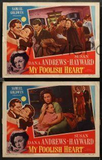6w724 MY FOOLISH HEART 4 LCs 1950 Susan Hayward & Dana Andrews, based on J.D. Salinger story!