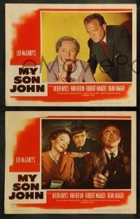 6w296 MY SON JOHN 8 LCs '52 Communist Robert Walker, Helen Hayes, directed by Leo McCarey!