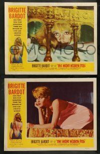 6w836 NIGHT HEAVEN FELL 3 LCs '58 images of sexy Brigitte Bardot, Stephen Boyd!