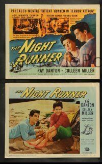 6w310 NIGHT RUNNER 8 LCs '57 released mental patient Ray Danton romances pretty Colleen Miller!