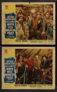 6w838 NORTH WEST MOUNTED POLICE 3 LCs R45 Cecil B. DeMille, Gary Cooper,Madeleine Carroll & top cast
