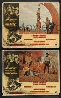 6w575 ONCE UPON A TIME IN THE WEST 6 LCs '69 Sergio Leone, Henry Fonda w/ Cardinale, Bronson!