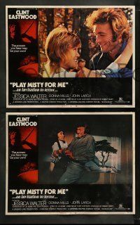 6w638 PLAY MISTY FOR ME 5 LCs '71 directed by Clint Eastwood, crazy Jessica Walter, classic!
