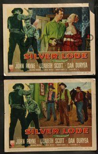 6w392 SILVER LODE 8 LCs '54 cowboy John Payne, sexy Lizabeth Scott, Dan Duryea!