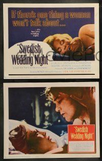 6w423 SWEDISH WEDDING NIGHT 8 LCs '65 she can't talk about it, it's too frank to be discussed!