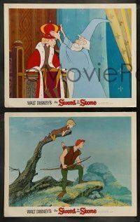6w853 SWORD IN THE STONE 3 LCs '64 Disney's cartoon story of young King Arthur & Merlin the Wizard!