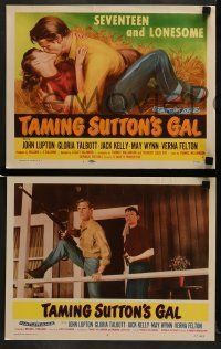 6w425 TAMING SUTTON'S GAL 8 LCs '57 Lupton, Gloria Talbott, she's seventeen & lonesome!