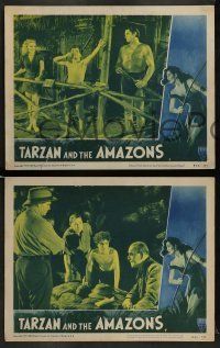 6w590 TARZAN & THE AMAZONS 6 LCs R50 Johnny Weissmuller, Brenda Joyce & Sheffield!