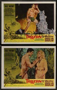 6w536 TARZAN & THE VALLEY OF GOLD 7 LCs '66 cool jungle action images of Mike Henry!