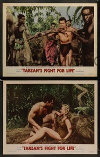 6w592 TARZAN'S FIGHT FOR LIFE 6 LCs '58 Gordon Scott is captured by most savage African natives!