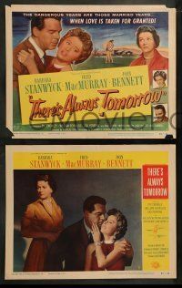 6w433 THERE'S ALWAYS TOMORROW 8 LCs '56 Barbara Stanwyck, Fred MacMurray, Joan Bennett!