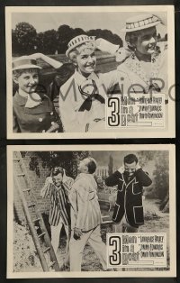 6w593 THREE MEN IN A BOAT 6 LCs '57 Laurence Harvey, wacky boating images!