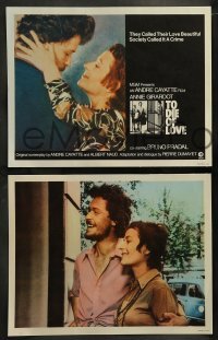 6w437 TO DIE OF LOVE 8 LCs '72 Andre Cayatte's Mourir d'Aimer, Annie Girardot, Bruno Pradal
