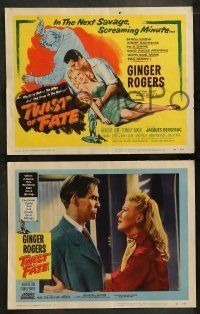6w450 TWIST OF FATE 8 LCs '54 Beautiful Stranger, sexy Ginger Rogers has too many men on a string!