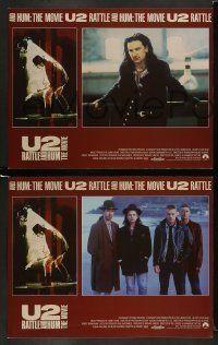 6w451 U2 RATTLE & HUM 8 LCs '88 Irish rockers Bono, The Edge, Larry Mullen Jr & Adam Clayton!