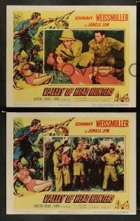 6w455 VALLEY OF HEAD HUNTERS 8 LCs '53 Johnny Weismuller as Jungle Jim, w/ Tamba the Chimp!