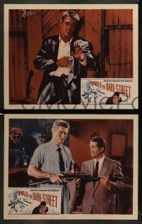 6w602 WALK THE DARK STREET 6 LCs '56 great images of Chuck Connors and Don Ross!