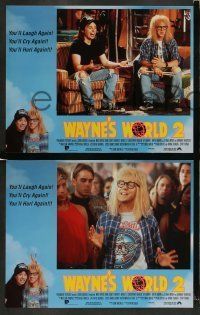 6w464 WAYNE'S WORLD 2 8 LCs '93 Mike Myers, Dana Carvey, Carrere, from Saturday Night Live sketch!