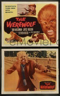 6w467 WEREWOLF 8 LCs '56 Steven Ritch as the wolf-man, scientists turn men into beasts!