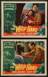 6w472 WHIP HAND 8 LCs '51 Raymond Burr held at gunpoint, death-germ plot for U.S. millions EXPOSED!