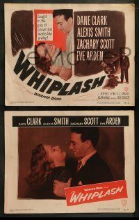 6w473 WHIPLASH 8 LCs '49 Dane Clark & Alexis Smith in the grip of love that marks like a whip!