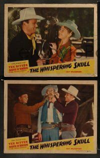 6w761 WHISPERING SKULL 4 LCs '44 The Texas Rangers, Tex Ritter, Dave O'Brien, Guy Wilkerson!