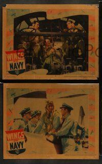 6w860 WINGS OF THE NAVY 3 LCs '39 George Brent, Olivia de Havilland, battleships that rule the sky!