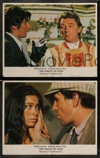 6w494 WRATH OF GOD 8 LCs '72 priest Robert Mitchum is not exactly what the Lord had in mind!