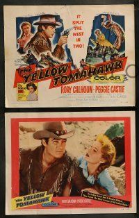 6w498 YELLOW TOMAHAWK 8 LCs '54 Rory Calhoun, Peggie Castle, it split the West in two!