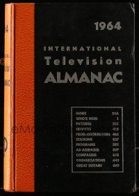 6x115 INTERNATIONAL TELEVISION ALMANAC hardcover book '64 loaded with great information!