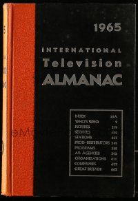 6x116 INTERNATIONAL TELEVISION ALMANAC hardcover book '65 loaded with TV information!