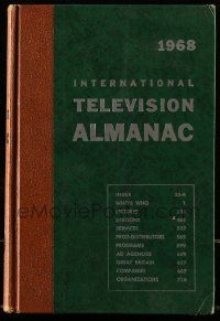 6x117 INTERNATIONAL TELEVISION ALMANAC hardcover book '68 loaded with TV information!