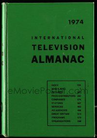 6x118 INTERNATIONAL TELEVISION ALMANAC hardcover book '74 loaded with great information!