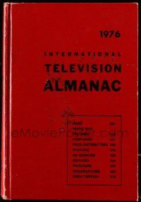 6x120 INTERNATIONAL TELEVISION ALMANAC hardcover book '76 loaded with great information!