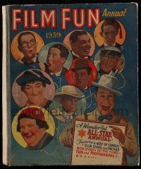 6x170 FILM FUN ANNUAL English hardcover book '39 Hollywood comedians including Laurel & Hardy!