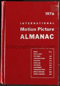 6x105 INTERNATIONAL MOTION PICTURE ALMANAC hardcover book '76 filled with movie information!