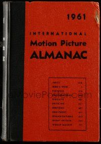 6x094 INTERNATIONAL MOTION PICTURE ALMANAC hardcover book '61 loaded with great information!