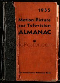 6x081 MOTION PICTURE & TELEVISION ALMANAC hardcover book '55 loaded with movie information!