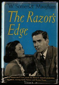 6x244 RAZOR'S EDGE hardcover book '46 Tyrone Power, Gene Tierney, W. Somerset Maugham's novel!