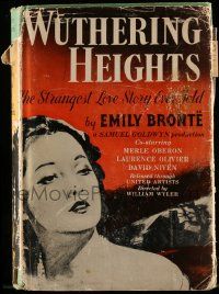 6x285 WUTHERING HEIGHTS hardcover book '39 Emily Bronte's love story w/movie images on the cover!