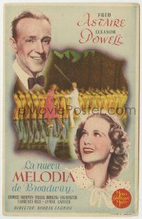 6x367 BROADWAY MELODY OF 1940 Spanish herald '40 different image of Fred Astaire & Eleanor Powell!