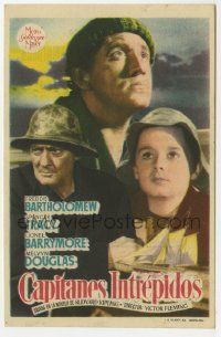6x381 CAPTAINS COURAGEOUS Spanish herald R40s Spencer Tracy, Bartholomew, Barrymore, different!
