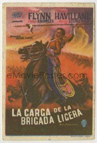 6x387 CHARGE OF THE LIGHT BRIGADE Spanish herald 1947 great different art of Errol Flynn on horse!