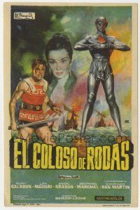 6x402 COLOSSUS OF RHODES Spanish herald '61 Il colosso di Rodi, Sergio Leone, different Jano art!