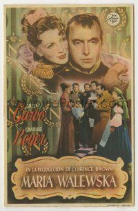 6x409 CONQUEST 1pg Spanish herald '44 Greta Garbo as Marie Walewska, Charles Boyer as Napoleon!